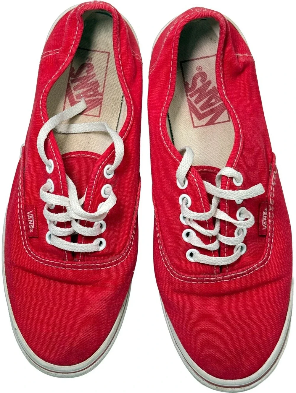 VANS OFF THE WALL UNISEX LOW SNEAKER Mens 5.5 Womens 7 Laces Red / Dark Pink
